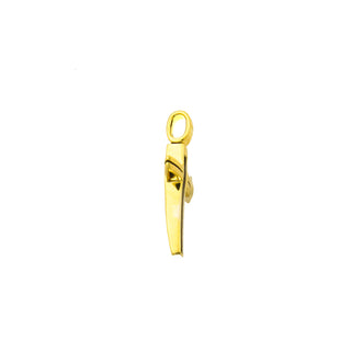 Kreuzanhänger aus 585 Gelb- und Weißgold mit Brillant, nachhaltiger second hand Schmuck perfekt aufgearbeitet