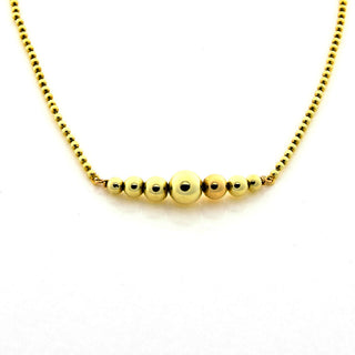 Kugelkette aus 585 Gelbgold, nachhaltiger second hand Schmuck perfekt aufgearbeitet