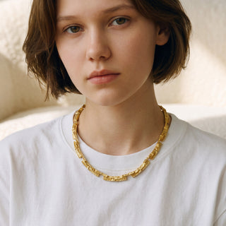 Lapponia Collier Tundra aus 585 Gelbgold, nachhaltiger second hand Schmuck perfekt aufgearbeitet