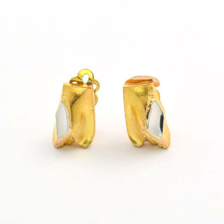 Lapponia Ohrclips aus 585 Gelb- und Weißgold, nachhaltiger second hand Schmuck perfekt aufgearbeitet