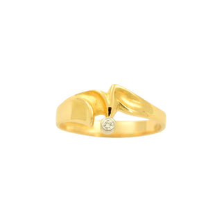 Lapponia Brillantring aus 750 Gelb- und Weißgold, nachhaltiger second hand Schmuck perfekt aufgearbeitet