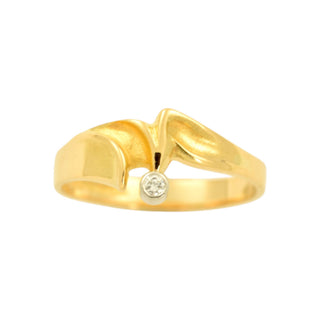 Lapponia Brillantring aus 750 Gelb- und Weißgold, nachhaltiger second hand Schmuck perfekt aufgearbeitet