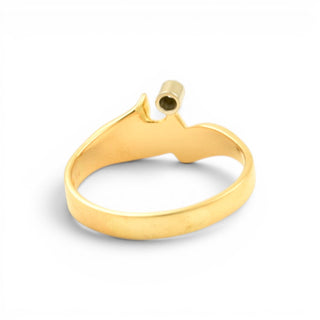 Lapponia Brillantring aus 750 Gelb- und Weißgold, nachhaltiger second hand Schmuck perfekt aufgearbeitet
