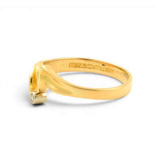 Lapponia Brillantring aus 750 Gelb- und Weißgold, nachhaltiger second hand Schmuck perfekt aufgearbeitet