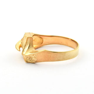 Lapponia Ring aus 585 Gelbgold mit Zoisit, nachhaltiger second hand Schmuck perfekt aufgearbeitet