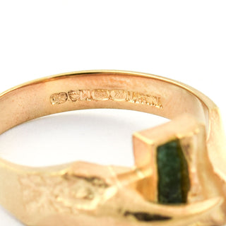 Lapponia Ring aus 585 Gelbgold mit Zoisit, nachhaltiger second hand Schmuck perfekt aufgearbeitet