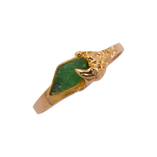 Lapponia Ring aus 585 Gelbgold mit Zoisit, nachhaltiger second hand Schmuck perfekt aufgearbeitet