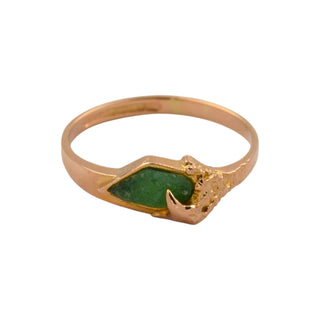 Lapponia Ring aus 585 Gelbgold mit Zoisit, nachhaltiger second hand Schmuck perfekt aufgearbeitet