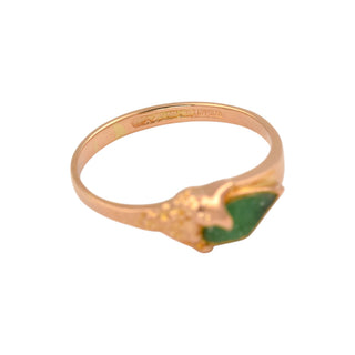Lapponia Ring aus 585 Gelbgold mit Zoisit, nachhaltiger second hand Schmuck perfekt aufgearbeitet