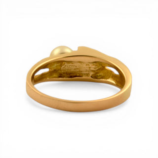 Lapponia Ring Whispering aus 585 Gelbgold mit Perle, nachhaltiger second hand Schmuck perfekt aufgearbeitet