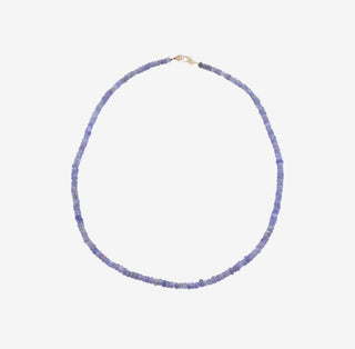 Iolithkette mit Schließe aus 925 Silber, nachhaltiger second hand Schmuck perfekt aufgearbeitet