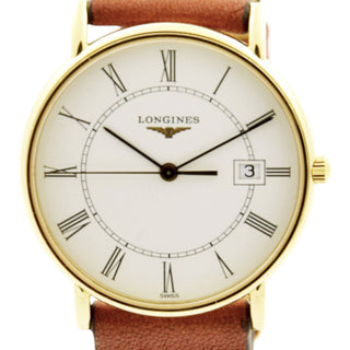 Longines Armbanduhr La Grande Cassique Quarzwerk mit Datumsanzeige und Zentralsekunde, gebrauchte Luxusuhr im Top-Zustand