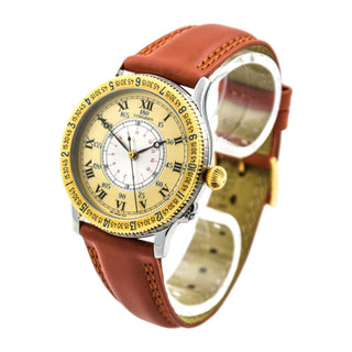 Longines Herrenarmbanduhr Lindbergh Automatik und Zentralsekunde und Sichtboden, gebrauchte Luxusuhr im Top-Zustand