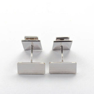 Manschettenknöpfe aus 750 Weißgold, nachhaltiger second hand Schmuck perfekt aufgearbeitet