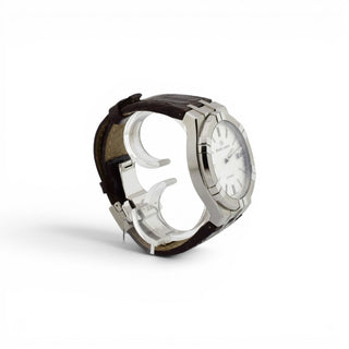 Maurice Lacroix Herrenarmbanduhr AIKON Automatik mit Datumsanzeige und verschraubte Krone und Sichtboden zeitgenössisch, gebrauchte Luxusuhr im Top-Zustand