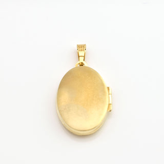 Medaillon aus 585 Gelbgold, nachhaltiger second hand Schmuck perfekt aufgearbeitet