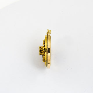 Anhänger/Medaillon aus 585 Gelbgold mit Diamant, nachhaltiger second hand Schmuck perfekt aufgearbeitet