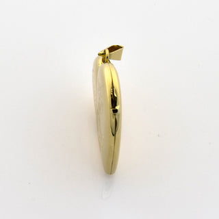 Medaillon Herz aus 585 Gelbgold, nachhaltiger second hand Schmuck perfekt aufgearbeitet