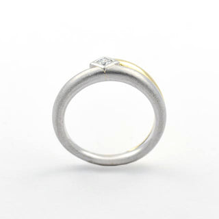 Meister Brillantring aus 950 Platin/Gold, nachhaltiger second hand Schmuck perfekt aufgearbeitet