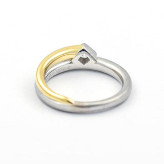 Meister Brillantring aus 950 Platin/Gold, nachhaltiger second hand Schmuck perfekt aufgearbeitet