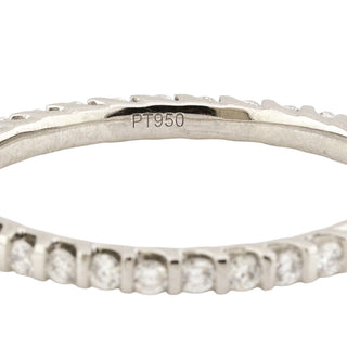 Memoirering aus 950 Platin mit Brillant, nachhaltiger second hand Schmuck perfekt aufgearbeitet