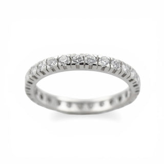 Memoirering aus 585 Weißgold mit Brillant, nachhaltiger second hand Schmuck perfekt aufgearbeitet