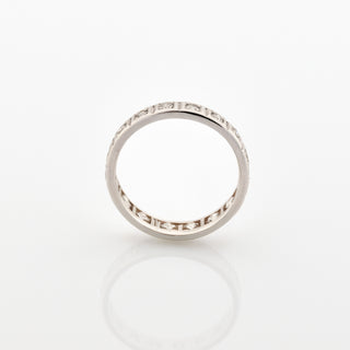 Memoirering aus 585 Weißgold mit Diamant, nachhaltiger second hand Schmuck perfekt aufgearbeitet