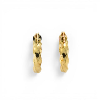 Milor Creolen aus 750 Gelbgold, nachhaltiger second hand Schmuck perfekt aufgearbeitet