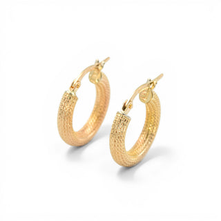 Milor Creolen aus 585 Gelbgold, nachhaltiger second hand Schmuck perfekt aufgearbeitet