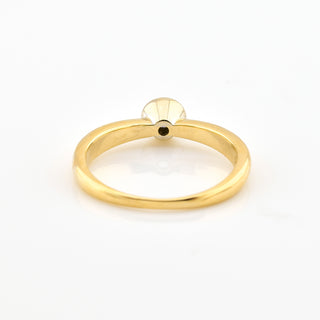 Moncara Solitärring aus 585 Gelb- und Weißgold mit Brillant, nachhaltiger second hand Schmuck perfekt aufgearbeitet