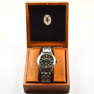 Mühle Glashütte/SA. Herrenarmbanduhr Sports M12 Automatik mit Datumsanzeige und Zentralsekunde, gebrauchte Luxusuhr im Top-Zustand