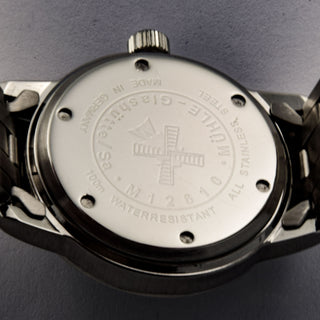 Mühle Glashütte/SA. Herrenarmbanduhr Sports M12 Automatik mit Datumsanzeige und Zentralsekunde, gebrauchte Luxusuhr im Top-Zustand