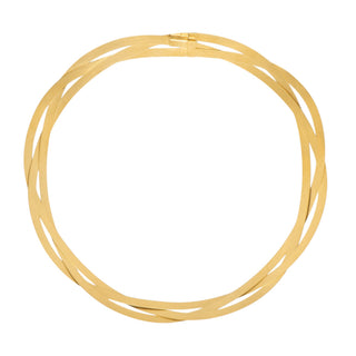 Niessing Halsschmuck Flechtschmuck aus 750 Gelbgold, nachhaltiger second-hand Schmuck perfekt aufgearbeitet