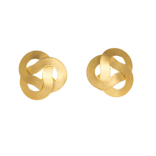 Niessing Ohrstecker Flechtschmuck aus 750 Gelbgold, nachhaltiger second-hand Schmuck perfekt aufgearbeitet