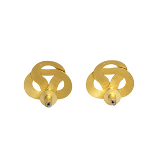 Niessing Ohrstecker Flechtschmuck aus 750 Gelbgold, nachhaltiger second-hand Schmuck perfekt aufgearbeitet