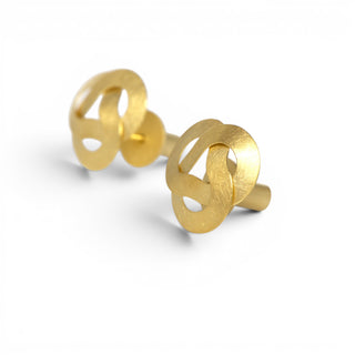 Niessing Ohrstecker Flechtschmuck aus 750 Gelbgold, nachhaltiger second-hand Schmuck perfekt aufgearbeitet
