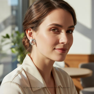 Niessing Ohrstecker Looping aus 950 Platin, nachhaltiger second-hand Schmuck perfekt aufgearbeitet