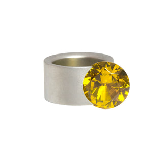 Niessing Ring Akrobat Max aus Edelstahl mit synth. Stein, nachhaltiger second-hand Schmuck perfekt aufgearbeitet