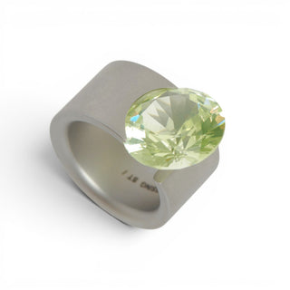Niessing Ring Akrobat Max aus Edelstahl mit synth. Stein, nachhaltiger second-hand Schmuck perfekt aufgearbeitet