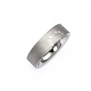 Niessing Ring in.love aus Edelstahl mit Brillant, neuwertig, nachhaltiger second hand Schmuck perfekt aufgearbeitet