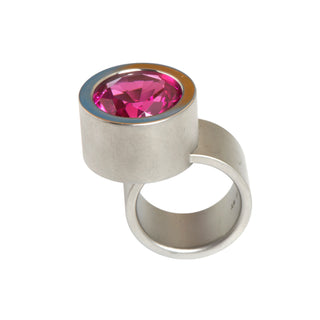 Niessing Ring Max aus Edelstahl mit synth. Stein, nachhaltiger second-hand Schmuck perfekt aufgearbeitet