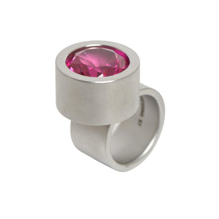 Niessing Ring Max aus Edelstahl mit synth. Stein, nachhaltiger second-hand Schmuck perfekt aufgearbeitet