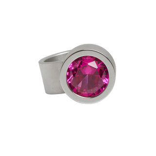 Niessing Ring Max aus Edelstahl mit synth. Stein, nachhaltiger second-hand Schmuck perfekt aufgearbeitet