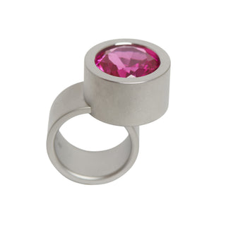 Niessing Ring Max aus Edelstahl mit synth. Stein, nachhaltiger second-hand Schmuck perfekt aufgearbeitet
