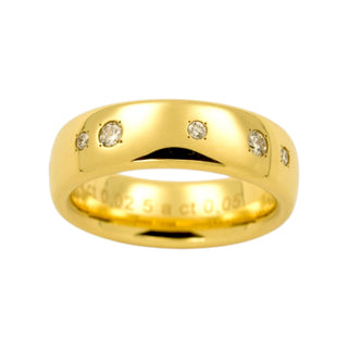 Niessing Brillantring Oval aus 750 Gelbgold, nachhaltiger second-hand Schmuck perfekt aufgearbeitet