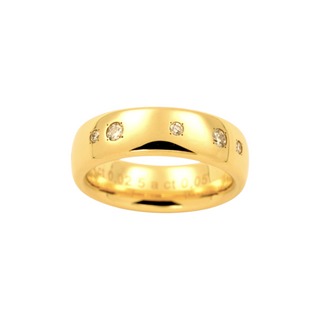 Niessing Brillantring Oval aus 750 Gelbgold, nachhaltiger second-hand Schmuck perfekt aufgearbeitet