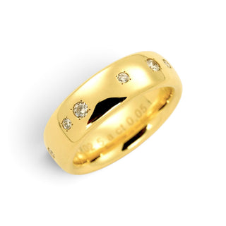 Niessing Brillantring Oval aus 750 Gelbgold, nachhaltiger second-hand Schmuck perfekt aufgearbeitet