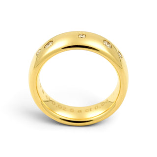 Niessing Brillantring Oval aus 750 Gelbgold, nachhaltiger second-hand Schmuck perfekt aufgearbeitet