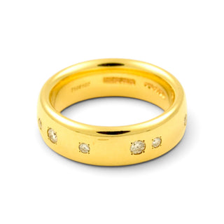 Niessing Brillantring Oval aus 750 Gelbgold, nachhaltiger second-hand Schmuck perfekt aufgearbeitet