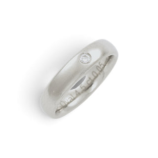 Niessing Brillantring Oval aus 750 Graugold, nachhaltiger second-hand Schmuck perfekt aufgearbeitet